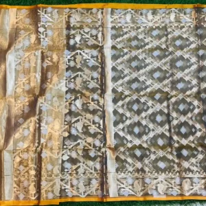 Premium quality Muslin Silk Saree with Blouse piece - Image 4