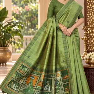 Soft quality Tashar Silk Saree With Blouse Piece.