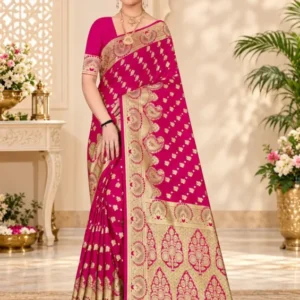 Soft quality Mashru Silk Saree with Blouse Piece