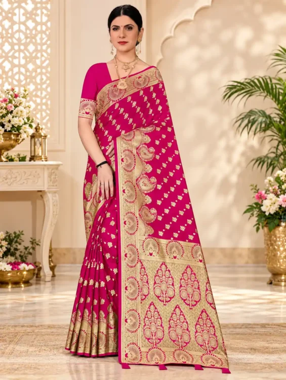 Soft quality Mashru Silk Saree with Blouse Piece
