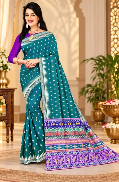 Soft quality Patola Silk Saree With Blouse piece