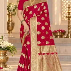 Soft quality Mashru Silk Saree with Blouse Piece