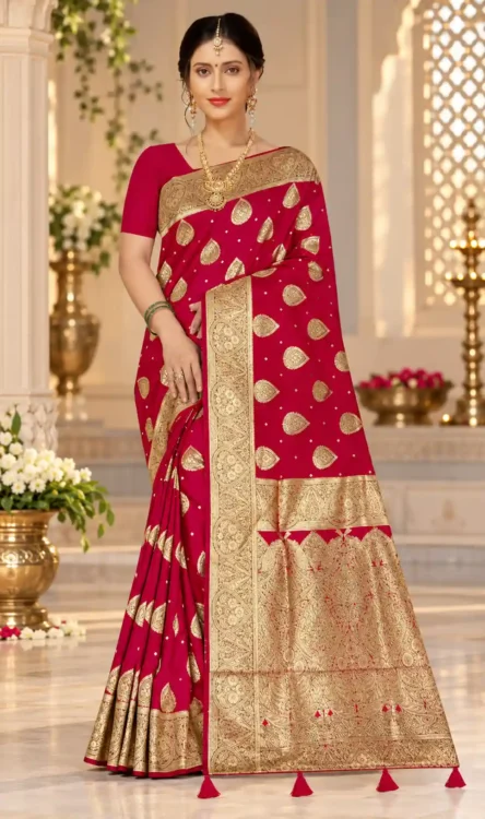 Soft quality Mashru Silk Saree with Blouse Piece