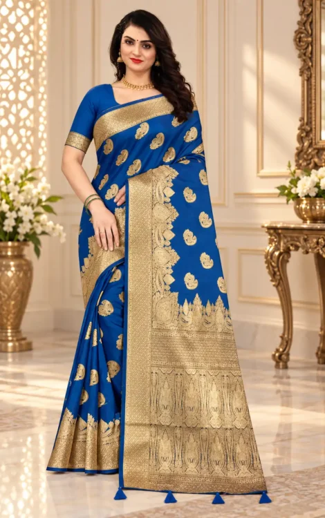Soft quality Silk Saree With Ready Blouse