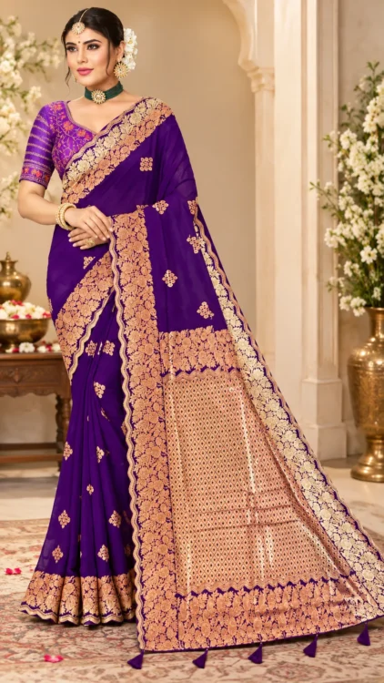 Soft quality Silk Saree With Ready Blouse