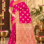 Soft quality Mashru Silk Saree with Blouse Piece