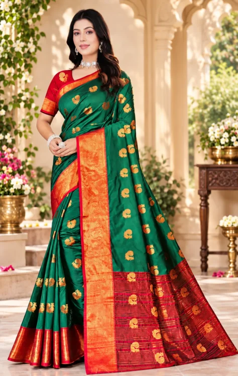 Soft quality Silk Saree With Blouse piece