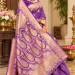 Soft quality Mashru Silk Saree in open border with Blouse Piece