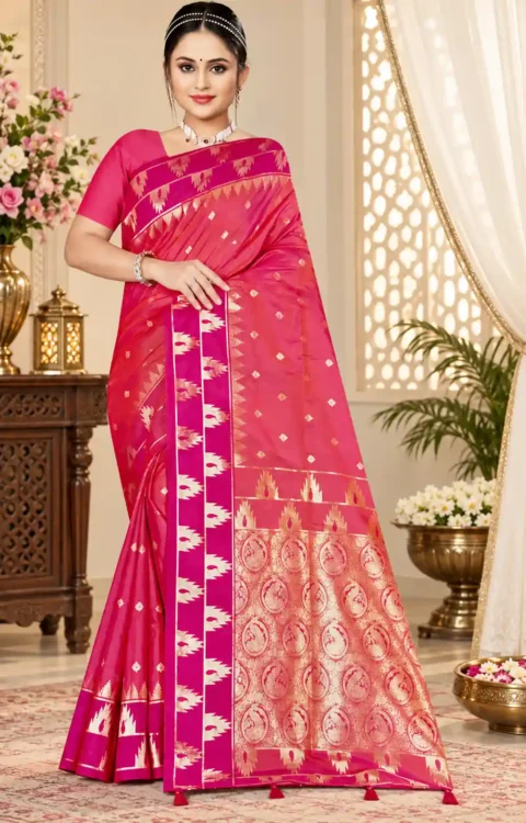 Soft quality Silk Saree With Blouse piece