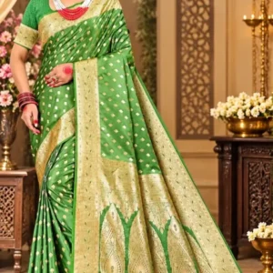 Soft quality Mashru Silk Saree with Blouse Piece