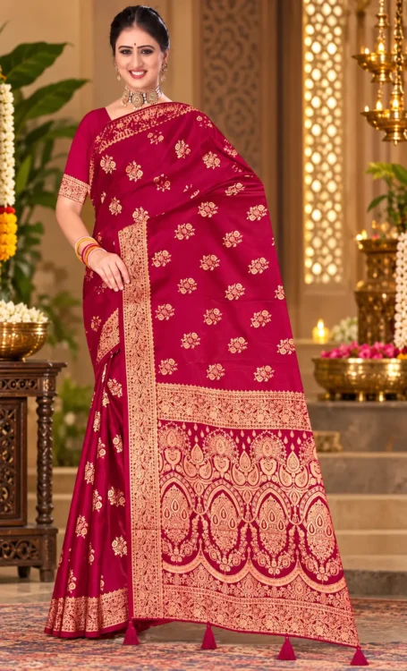 Soft quality Mashru Silk Saree with Blouse Piece