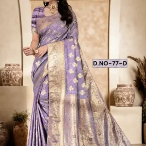 Soft quality Satin Silk Saree with Swarovski Works & Blouse Piece.