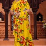 Soft quality Chiffon Saree with Zarkan Stone Works & Blouse Piece.