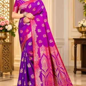 Soft quality Silk Saree With Ready Blouse