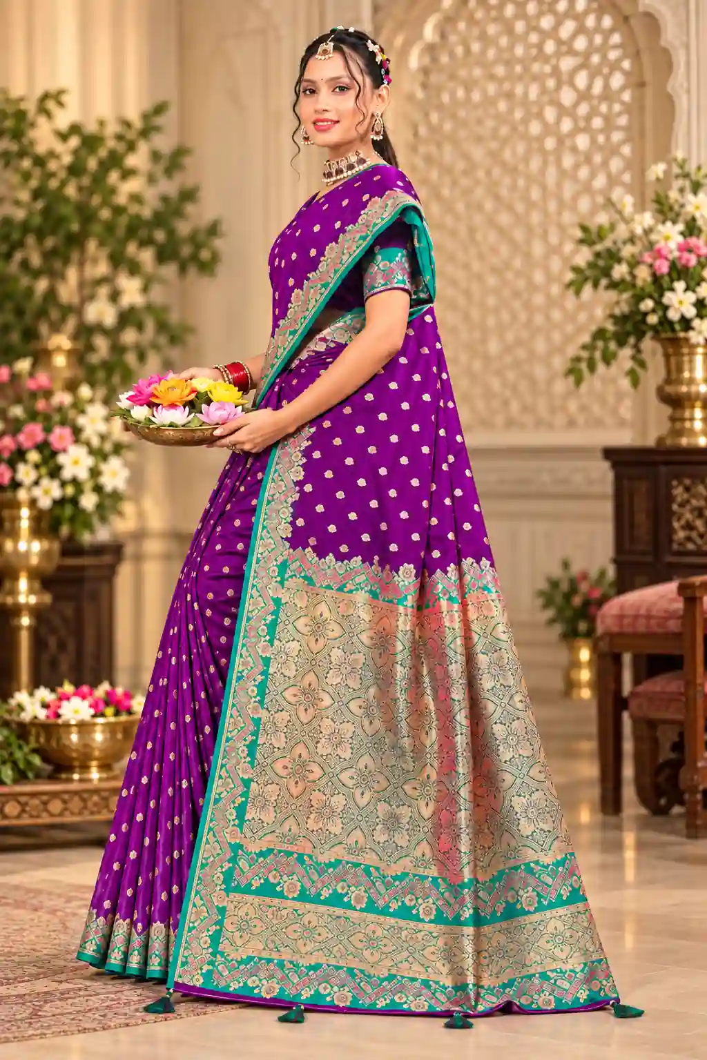 Soft quality Silk Saree With Ready Blouse