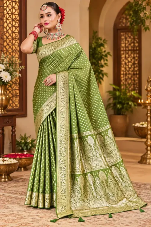 Soft quality Mashru Silk Saree with Blouse Piece