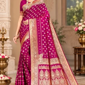 Soft quality Mashru Silk Saree with Blouse Piece