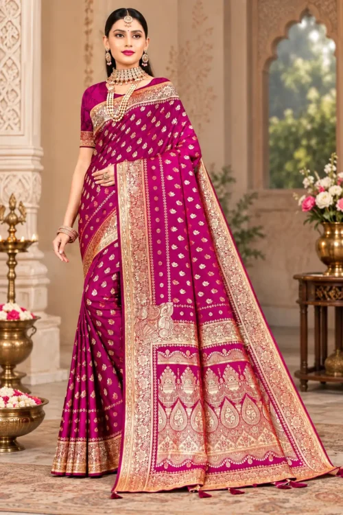 Soft quality Mashru Silk Saree with Blouse Piece