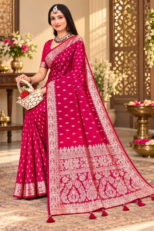 Soft quality Mashru Silk Saree with Blouse Piece