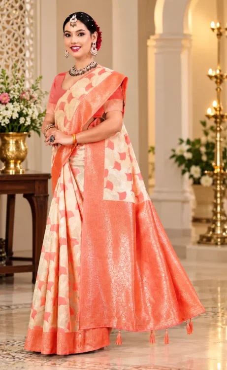 Soft quality Tussar Silk Saree with Blouse Piece