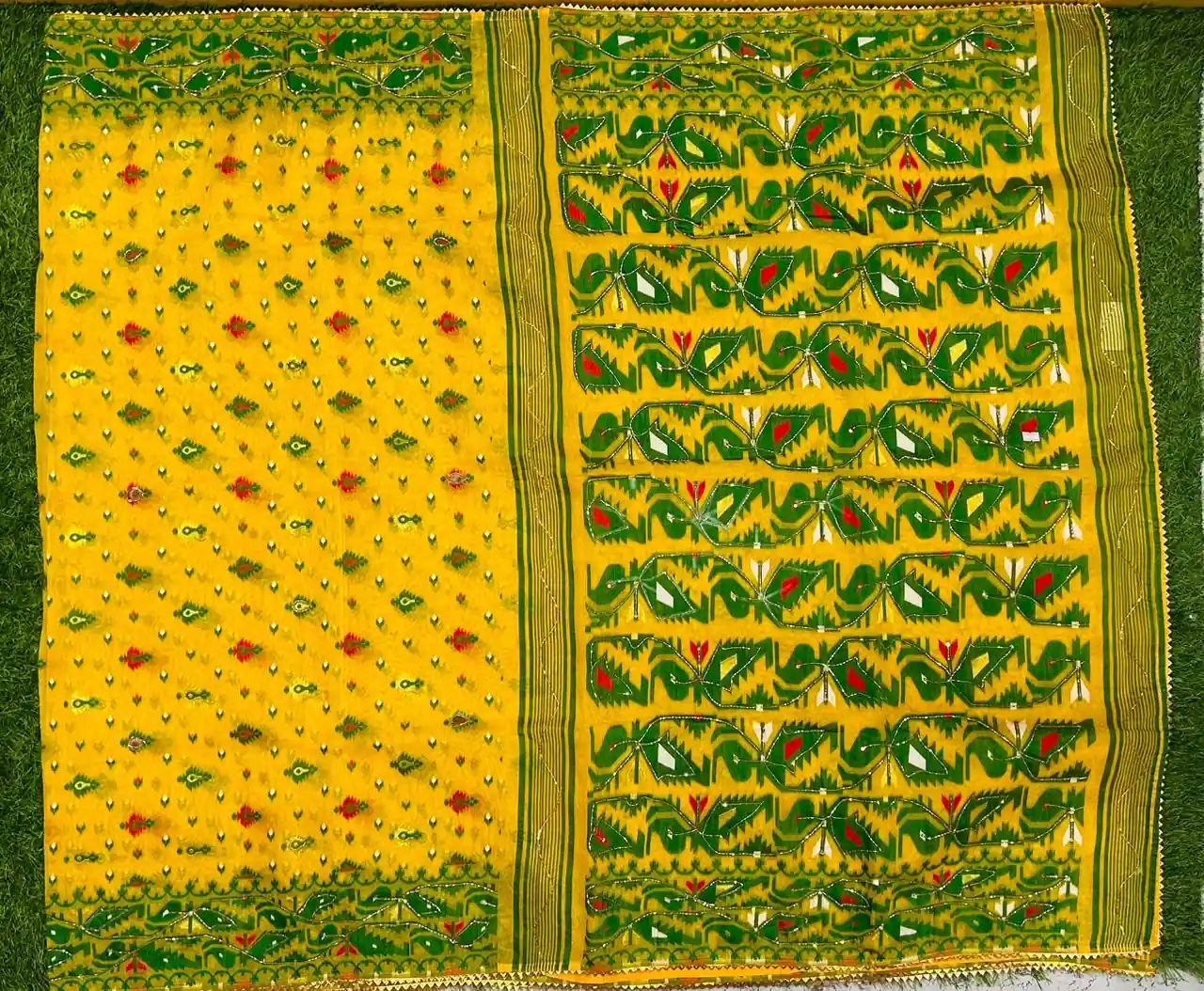 Premium quality Cutdana Jamdhani Cotton Saree . - Image 2