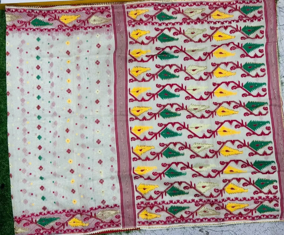 Premium quality Cutdana Jamdhani Cotton Saree . - Image 2