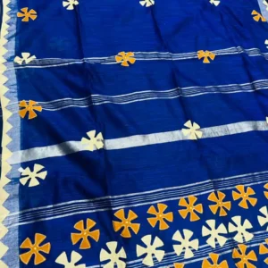 Soft quality Handloom Saree in Applique works with Blouse Piece.