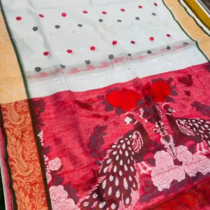 Premium quality Handloom Saree With Blouse Piece.