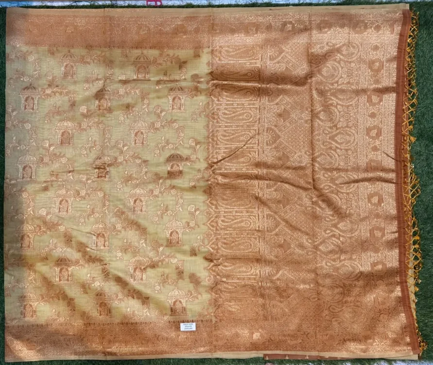 Soft quality Tussar Silk Saree with Blouse Piece - Image 2