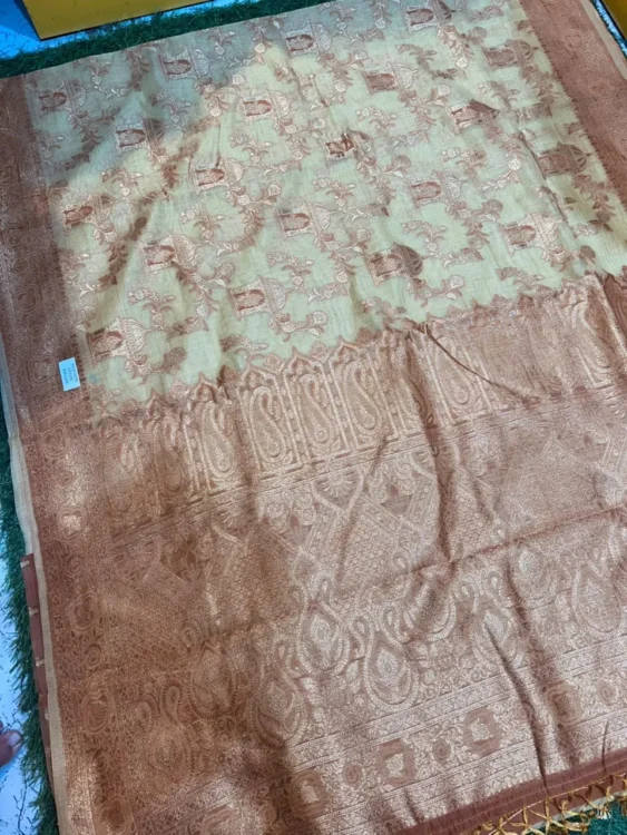 Soft quality Tussar Silk Saree with Blouse Piece