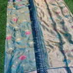 Soft quality Silk Saree With Mirror Works & Blouse Piece.