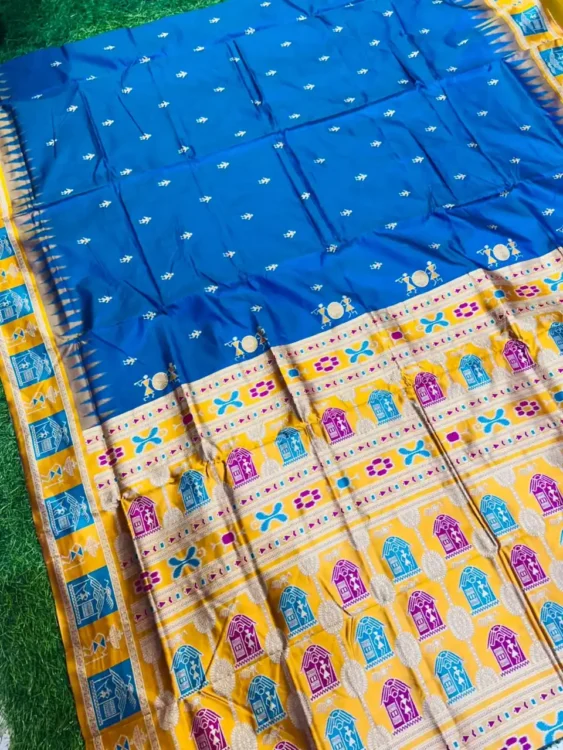Soft quality Patola Silk Saree With Blouse piece - Image 4