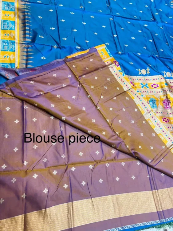 Soft quality Patola Silk Saree With Blouse piece - Image 3