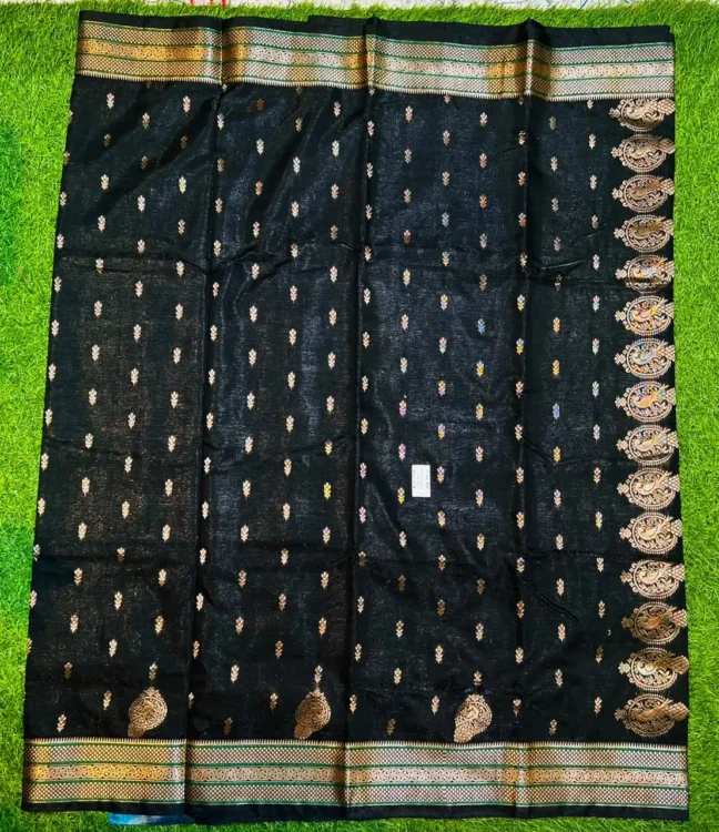 Soft quality Copper Silk Saree With Blouse piece - Image 2