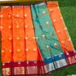 Soft quality Bhagalpuri Silk Saree With Contrast Border Blouse piece