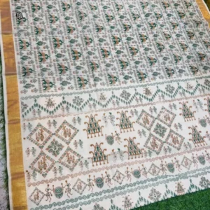 Soft quality Kerala cotton Saree in Prints works With Blouse Piece.
