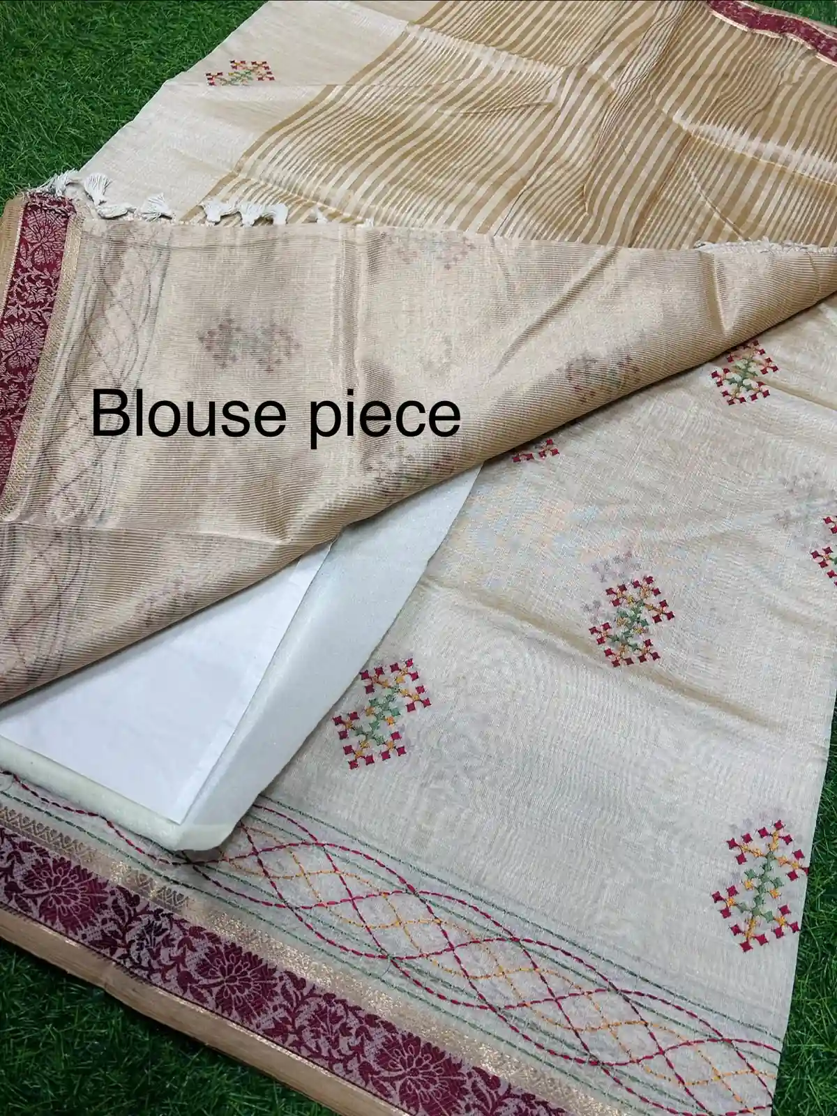 Soft quality Tussar Silk Saree with Blouse Piece - Image 2