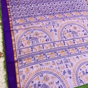 Soft quality Kerala cotton Saree in Prints works With Blouse Piece.