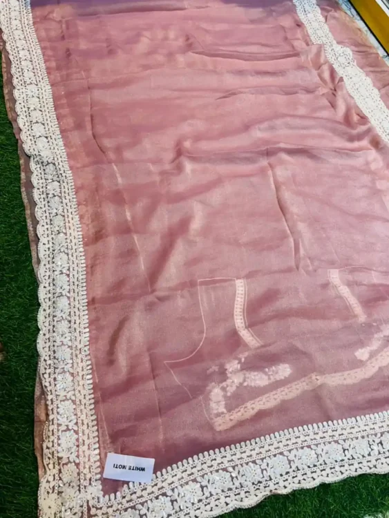 Premium quality Chiffon Party Wear Saree With Blouse piece