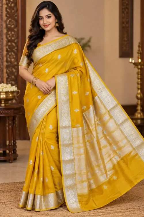 Soft quality Silk Saree With Blouse piece