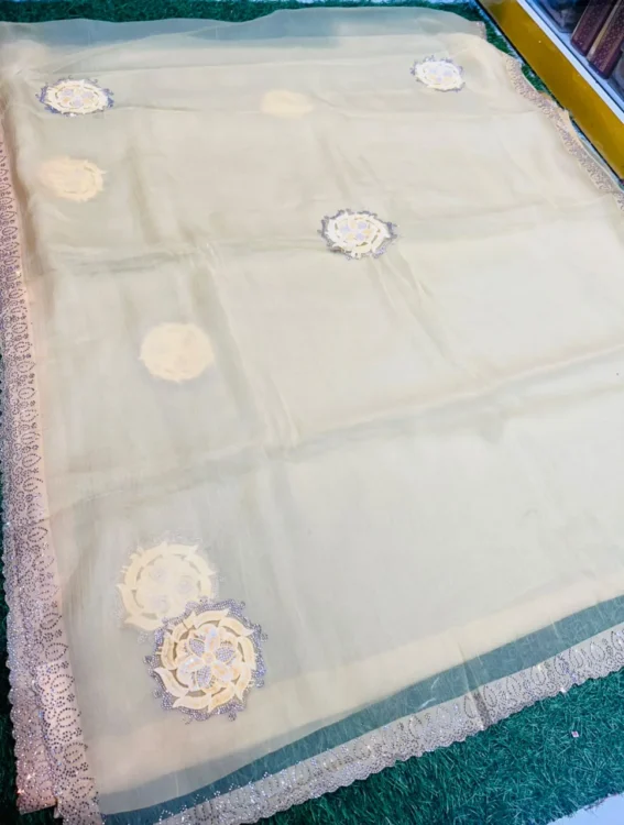 Premium quality Party Wear Saree With Blouse piece - Image 2
