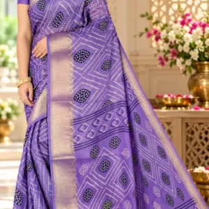 Soft quality Linen Dola Silk Saree with Blouse Piece.
