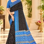 Soft quality Modal Silk Saree with Mirror Works (Contrast border) & Blouse piece