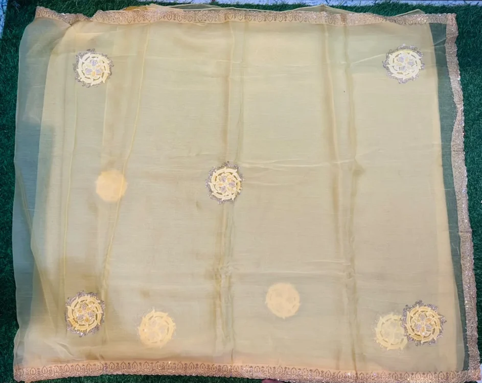 Premium quality Party Wear Saree With Blouse piece - Image 3