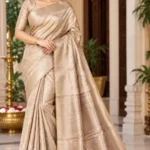 Premium quality Tissue Kanchipuram Silk Saree with Blouse Piece.