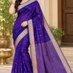Soft quality Crap Shiffon Saree with Jarkhan Works & Blouse Piece.