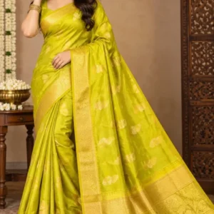 Soft quality Copper Silk Saree With Blouse piece