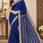 Soft quality Crap Shiffon Saree in plain body with Blouse Piece.