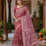 Soft quality Silk Saree in Jamdhani Works With Blouse Piece.