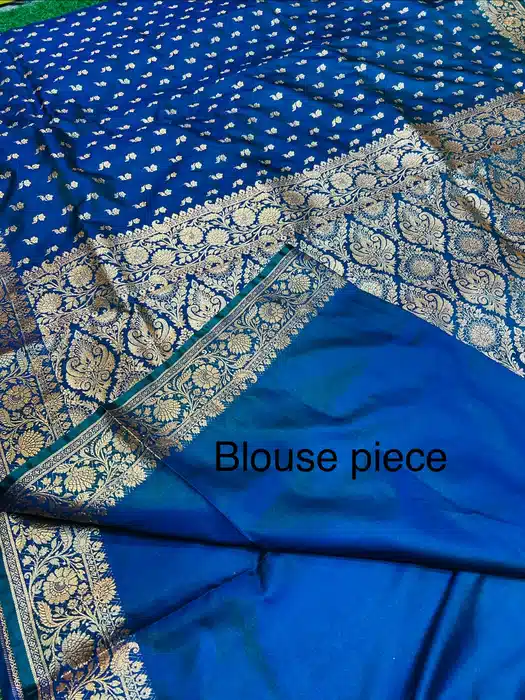 Soft quality Copper Silk Saree With Blouse piece - Image 3